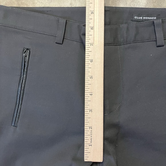 Club‎ Monaco Pants Womens Size 6 Gray Straight Leg Low Rise Cotton Blend - Picture 3 of 12